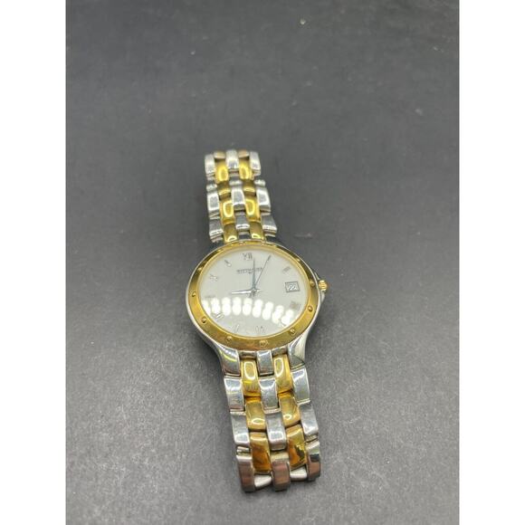 Wittnauer JV8223-9514 Men's Two Tone Gold & Silver SS Swiss Quartz Watch - Picture 4 of 16